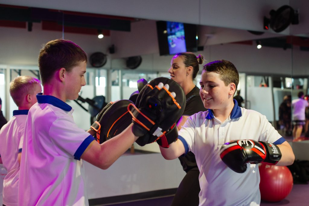 Two youth boxing